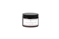 Open jar of CocoaLuxe whipped body scrub